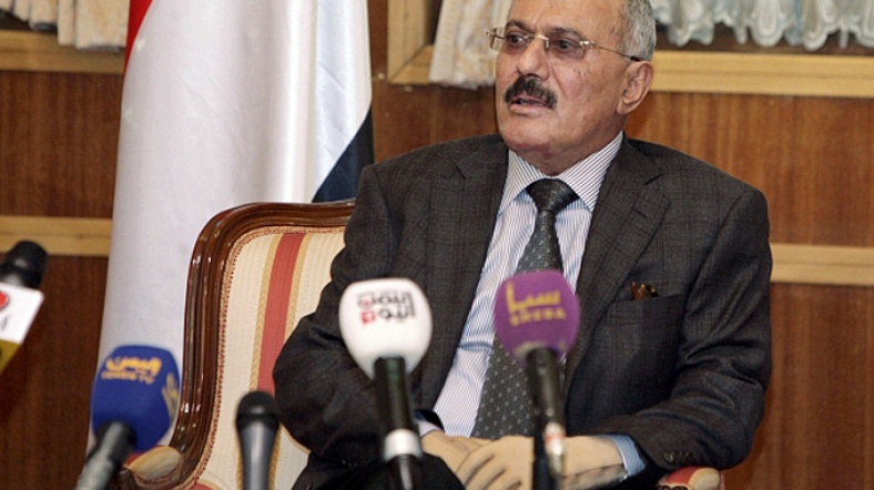 Ali Abdullah Salih konuşma yapıyor.