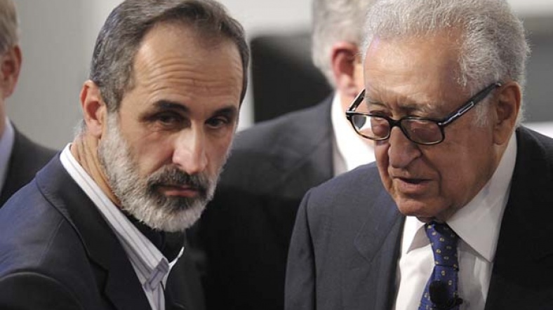 İbrahimi (sağda), SMDK lideri Hatib ile birlikte.