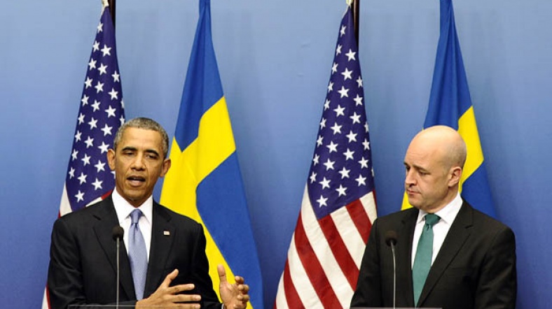 ABD Başkanı Barack Obama ve İsveç Başbakanı Fredrik Reinfeldt