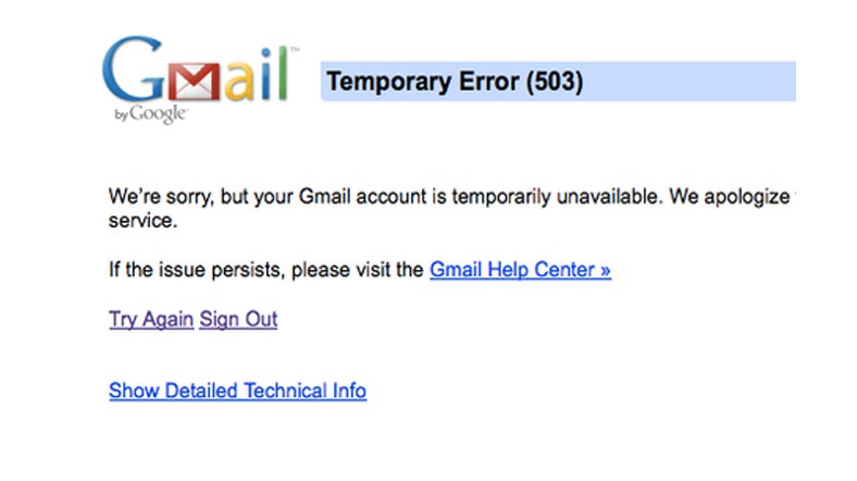 Gmail'de erişim sorunu Gmail'de erişim sorunu