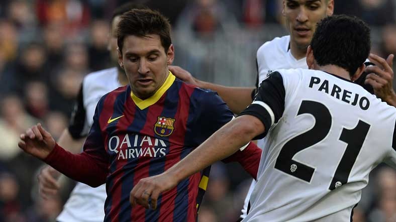 Messi Messi karşılaşmadaki tek golünü penaltıdan attı.