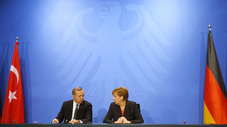 Recep Tayyip Erdoğan ve Angela Merkel Recep Tayyip Erdoğan ve Angela Merkel basın toplantısında.