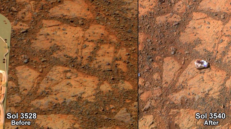 Mars'taki taşın sırrı çözüldü Mars'taki taşın sırrı çözüldü