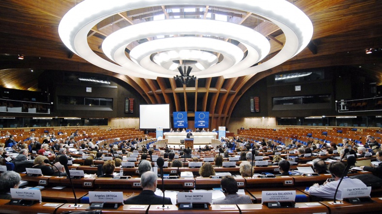 Avrupa Konseyi genel kurul salonu.