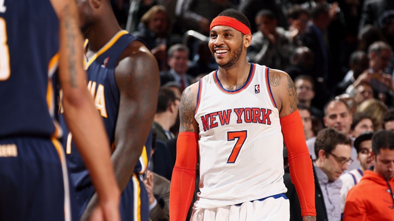 Carmelo_Anthony İki takımda da yalnızca üçer oyuncu çift haneli sayılara ulaştı.