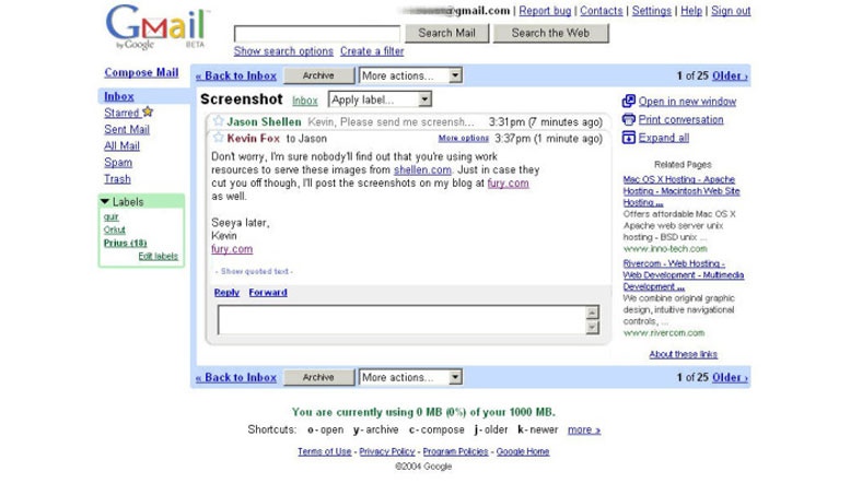 Gmail 10 yaşında Gmail 10 yaşında