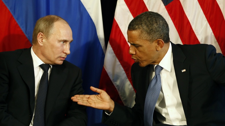 Vladimir Putin ve Barack Obama Vladimir Putin ve Barack Obama görüşmede.