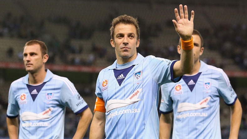 Del Piero, İtalya dışında ilk kez Avustralya'da forma giymişti. 
