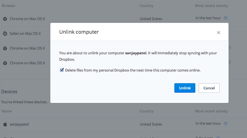 Dropbox'a uzaktan dosya silme özelliği de geldi