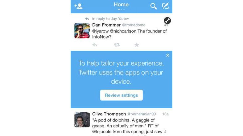 Twitter mobil cihazlarda yüklü diğer uygulamaları da takip edecek Twitter mobil cihazlarda yüklü diğer uygulamaları da takip edecek