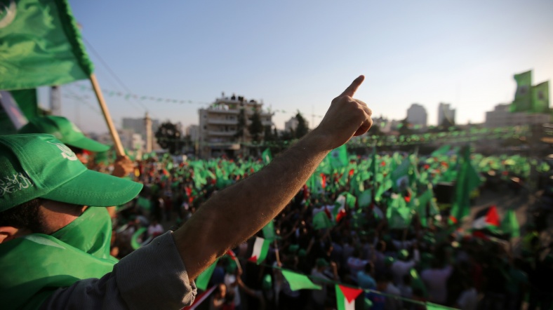 Ramallah'ta Hamas yanlısı gösteri