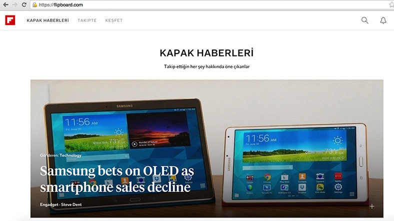 Flipboard uygulama deneyimini tarayıcı üzerinden de sunuyor Flipboard uygulama deneyimini tarayıcı üzerinden de sunuyor