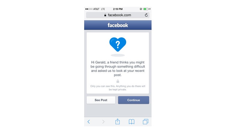 Facebook'ta intihar eğilimli mesajlar bildirilebilecek
