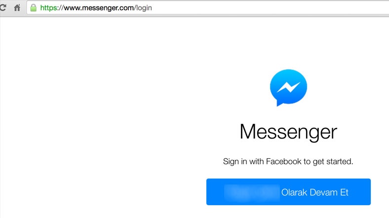 Facebook Messenger da tarayıcı üzerinden kullanılabilecek