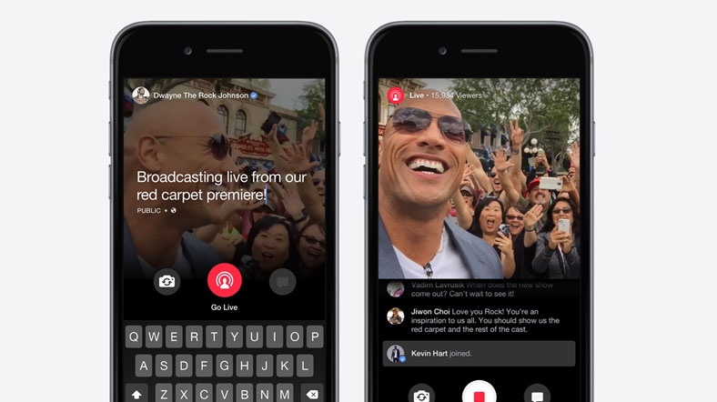 Facebook'un Live özelliğini ilk kullanan ünlü oyuncu Dwayne Johnson oldu Facebook'un Live özelliğini ilk kullanan ünlü oyuncu Dwayne Johnson oldu